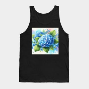 Blue Hydrangea Flowers Tank Top